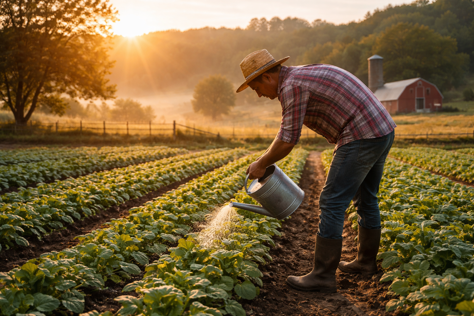 Farmers working